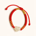 Natural Jade Heart Bracelet, Red String Adjustable Lucky Charm Bracelet, Meaningful Gift for Love, Protection, Mom, Daughter, Couples