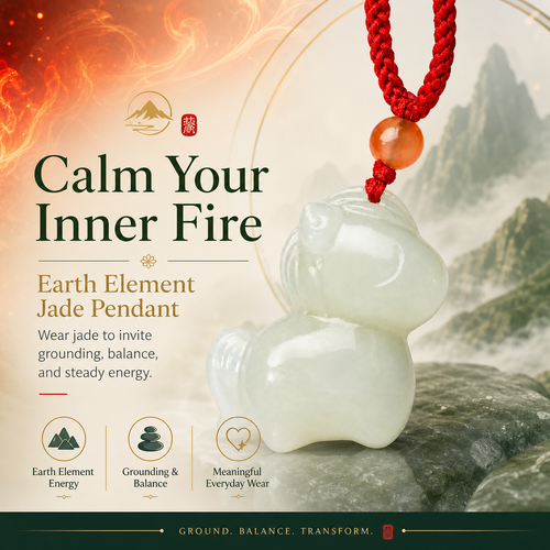 Chinese Zodiac Year of Horse Jade Necklace – Red String Protection & Good Luck Jewelry | Yuora Jewelry