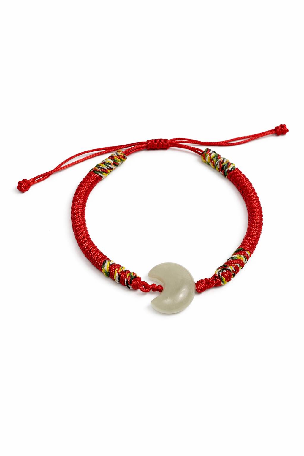 Natural Nephrite Hetian Jade Moon Shape Bracelet