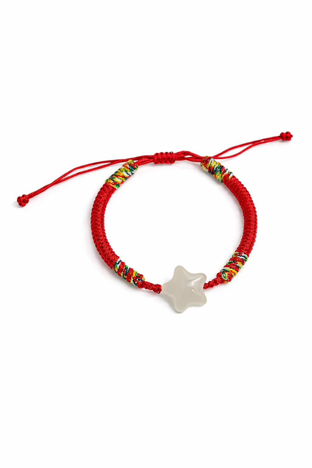 Natural Jade Star Shape Bracelet – Red String Adjustable Lucky Charm Bracelet | Yuora Jewelry