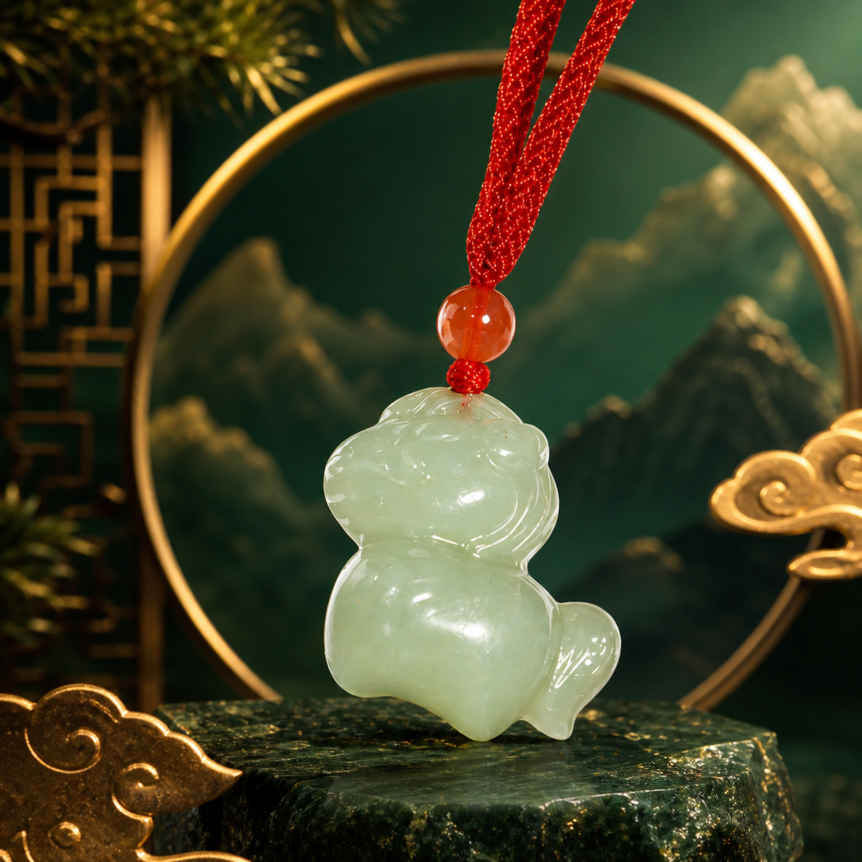 Chinese Zodiac Year of Horse Jade Necklace – Red String Protection & Good Luck Jewelry | Yuora Jewelry