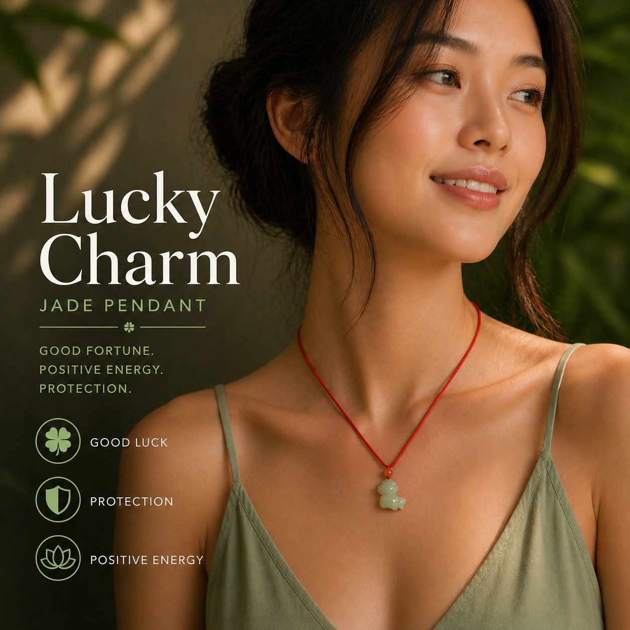 Chinese Zodiac Year of Horse Jade Necklace – Red String Protection & Good Luck Jewelry | Yuora Jewelry