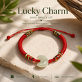 Natural Nephrite Hetian Jade Moon Shape Bracelet – Red String Adjustable Lucky Charm Bracelet | Yuora Jewelry