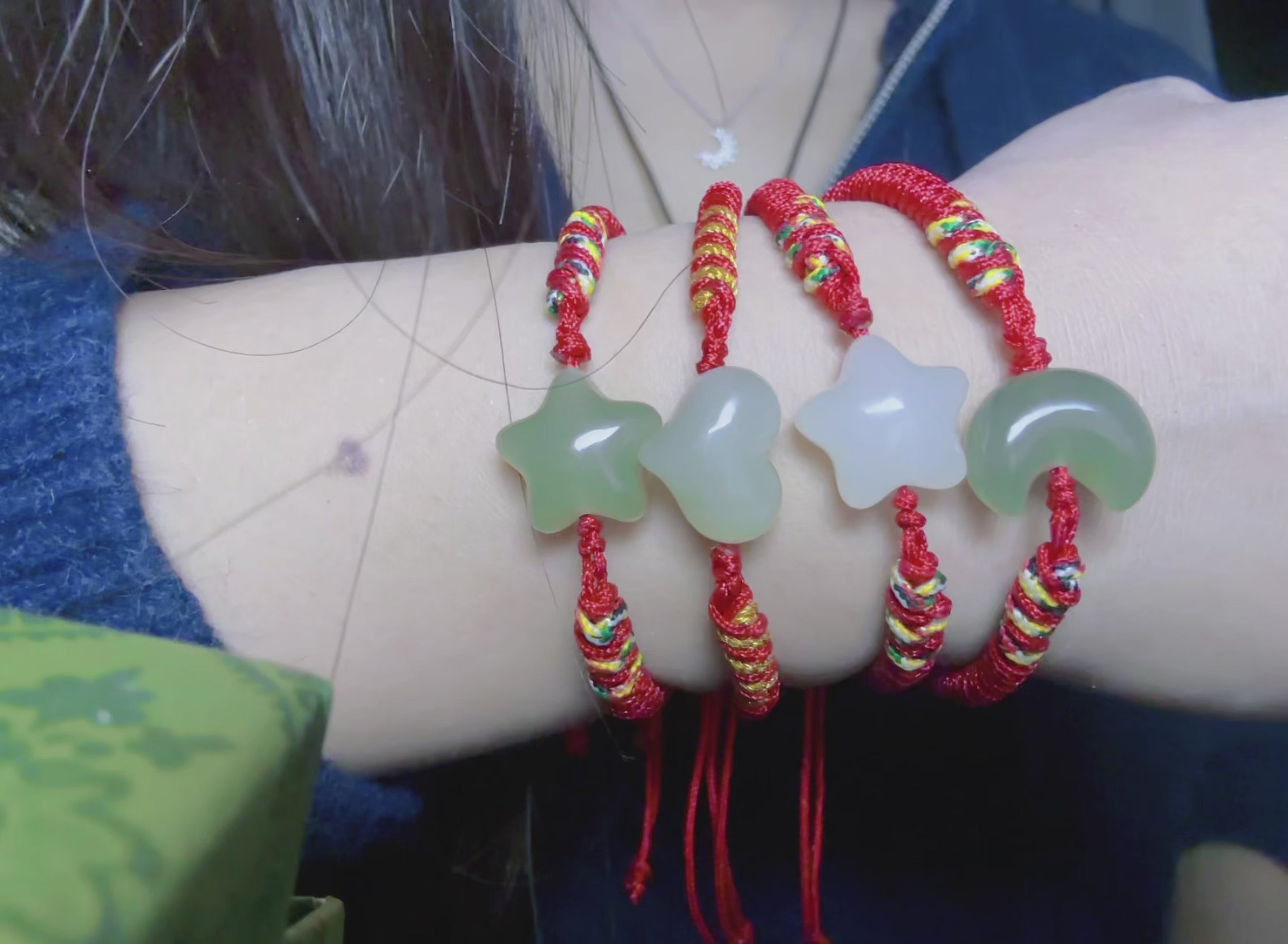 yuora red string bracelet video